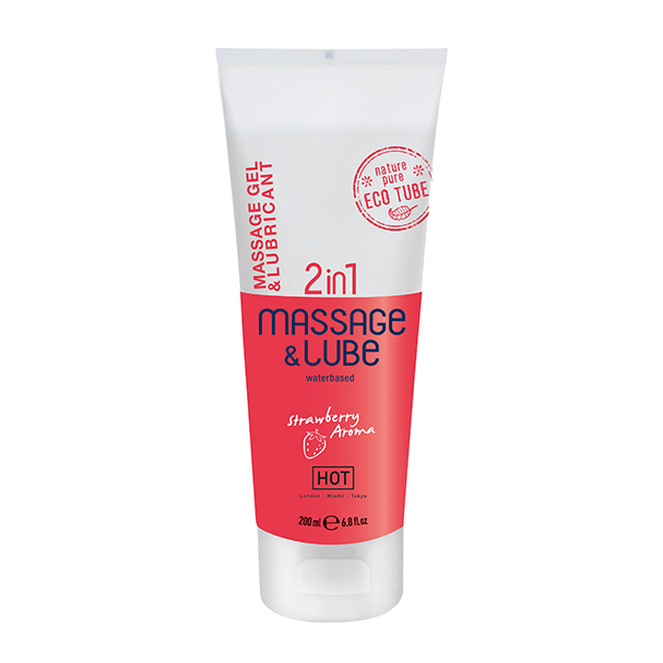 HOT Massage-& Glide gel 2in1 Strawberry